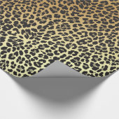 Glam Leopard Print en Faux Gold Foil Cadeaupapier (Hoek)