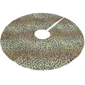 Glam Leopard Print en Gold Foil Kerstboom Rok (Gekanteld)