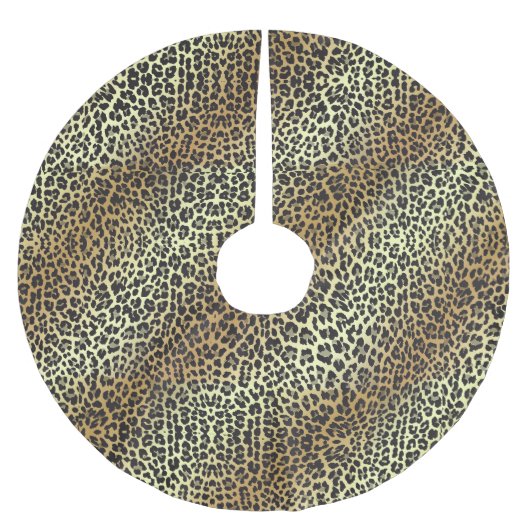 Glam Leopard Print en Gold Foil Kerstboom Rok (Voorkant)