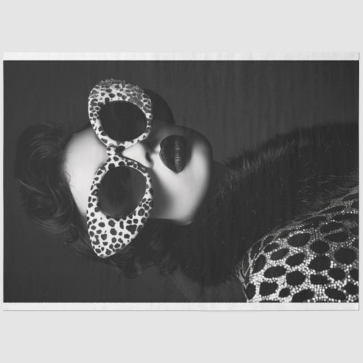  Glam Leopard Print Punk Rock Decoupage Tissuepapier (Voorkant)