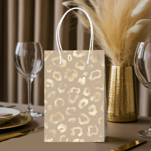 Glam Leopard Spot Pattern Safari Gold ID111154 Medium Cadeauzakje