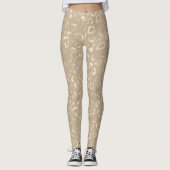 Glam Leopard Spot Pattern Safari Gold ID1154 Leggings (Voorkant)