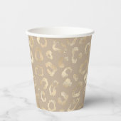 Glam Leopard Spot Pattern Safari Gold ID1154 Papieren Bekers (Voorkant)