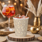 Glam Leopard Spot Pattern Safari Gold ID1154 Papieren Bekers