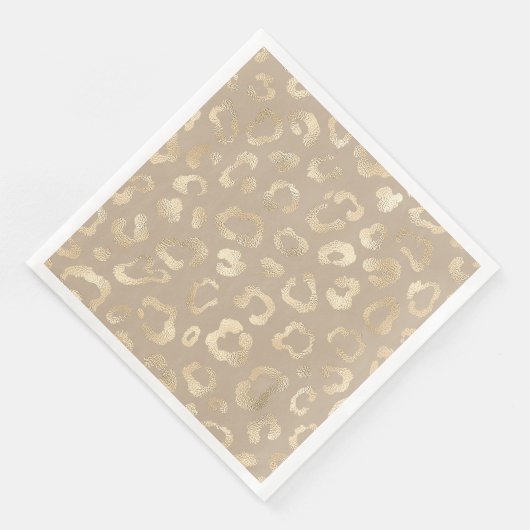 Glam Leopard Spot Pattern Safari Gold ID1154 Servet (Hoek)