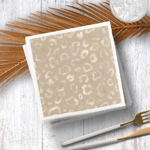 Glam Leopard Spot Pattern Safari Gold ID1154 Servet