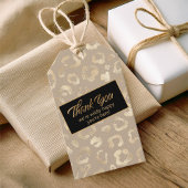 Glam Leopard Spot Safari Bedankt Gold ID1154 Cadeaulabel