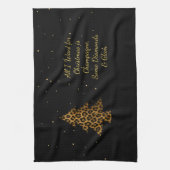 Glam Leopard Tree Holiday Theedoek (Verticaal)