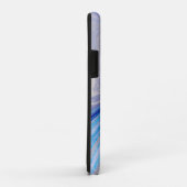 Glam licht blauw paars zilver glinsterend marmer Case-Mate iPhone case (Achterkant/rechts)