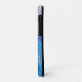 Glam licht blauw paars zilver glinsterend marmer Case-Mate iPhone case (Achterkant/links)