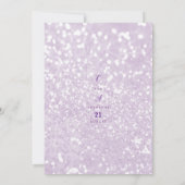 Glam lila lavendel blauwgroen marmer glitter Verlo Kaart (Achterkant)