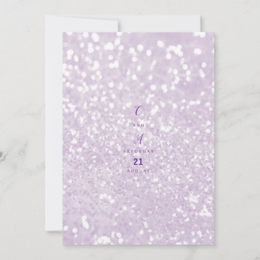 Glam lila lavendel blauwgroen marmer glitter Verlo Kaart (Achterkant)