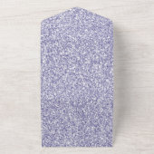 Glam Lila Lavender Paars Glitzy Glitter   All In One Uitnodiging (Buitenkant)