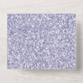 Glam Lila Lavender Paars Glitzy Glitter   All In One Uitnodiging (Achterkant)