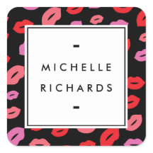 Glam Lip Print Makeup Artist Beauty Pink/Red/Black