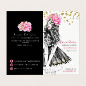 Glam Lip Product Distributor Visitekaartje (Buitenkant ongevouwen)