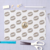 Glam Lips Kus Glamour Chic Monogram Modern Feest Tissuepapier (Craft)