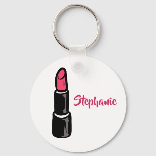 Glam Lipstick - Sleutelhanger voor persoonlijke na (Voorkant)