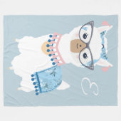 Glam Llama Blanket Fleece Deken (Voorkant (Horizontaal))
