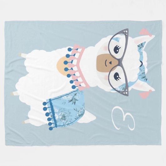 Glam Llama Blanket Fleece Deken (Voorkant (Horizontaal))