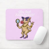 Glam Llama - Fabulous van hoofd tot hoef Muismat (Met muis)