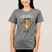 Glam Llama - Fabulous van hoofd tot hoef Tri-Blend Shirt (Voorkant)