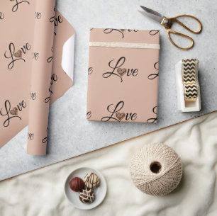 Glam Luipaard Hart Liefde Design Cadeaupapier