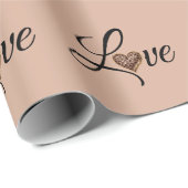 Glam Luipaard Hart Liefde Design Cadeaupapier (Rol Hoek)
