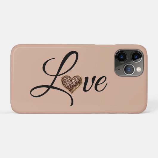 Glam Luipaard Hart Liefde Design Case-Mate iPhone Case (Achterkant (horizontaal))