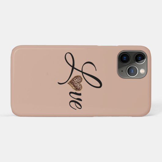 Glam Luipaard Hart Liefde Design Case-Mate iPhone Case (Achterkant (horizontaal))