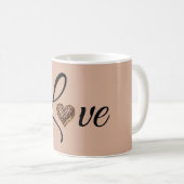 Glam Luipaard Hart Liefde Design Koffiemok (Voorkant rechts)