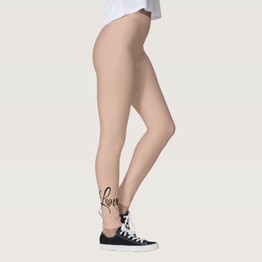 Glam Luipaard Hart Liefde Design Leggings (Rechts)
