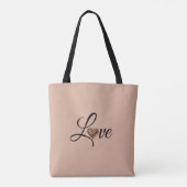 Glam Luipaard Hart Liefde Design Tote Bag (Achterkant)