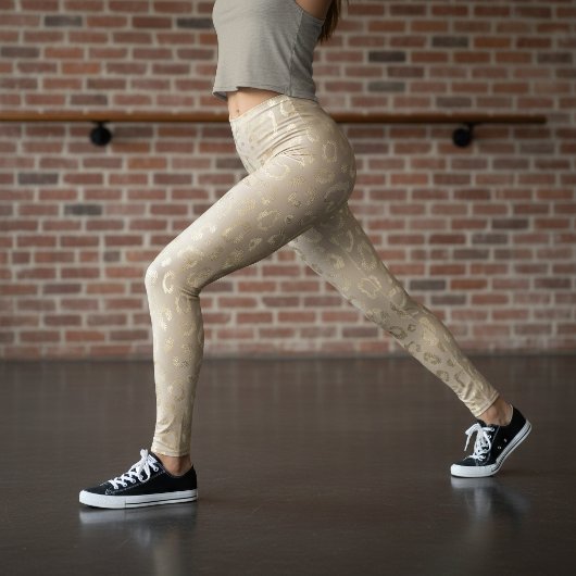 Glam Luipaard Stippenpatroon Safari Goud ID1154 Leggings