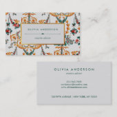 Glam Luxe Antiek Franse Rozen Behangpapier Visitekaartje (Voorkant / Achterkant)