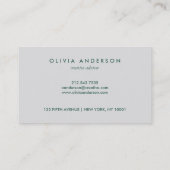 Glam Luxe Antiek Franse Rozen Behangpapier Visitekaartje (Achterkant)