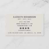 Glam Luxe Elegant Chique Sprankelende Crystal Diam Visitekaartje (Achterkant)