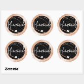 Glam Luxe Glitter Sparkle Peach Zelfgemaakt Hart Ronde Sticker (Vel)