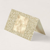 Glam Luxe Gold Glitter Peace Kaart (Voorkant)