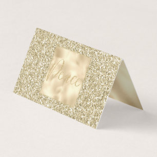 Glam Luxe Gold Glitter Peace Kaart
