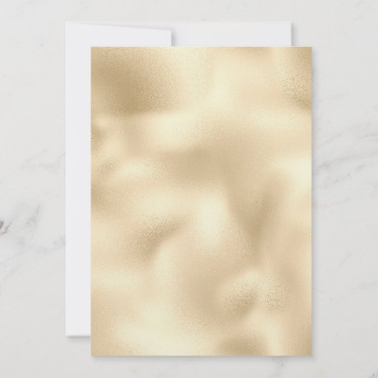 Glam Luxe Gold Glitter Peace Kaart (Achterkant)