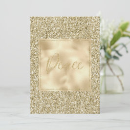 Glam Luxe Gold Glitter Peace Kaart