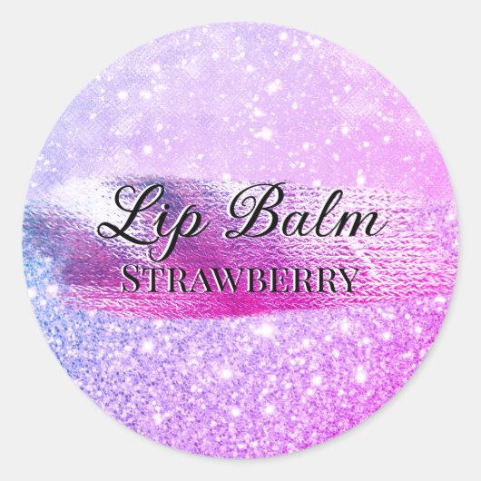 Glam Luxe Paarse Custom Beauty Product Label (Voorkant)