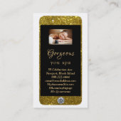 Glam Luxe QR Logo Fotoceltelefonie diamant Visitekaartje (Achterkant)