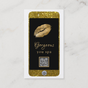 Glam Luxe QR Logo Fotoceltelefonie diamant Visitekaartje