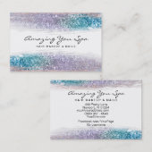 *~* Glam Luxe Rainbow Ombre Glitter Visitekaartje (Voorkant / Achterkant)