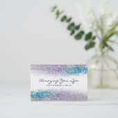 *~* Glam Luxe Rainbow Ombre Glitter Visitekaartje (Staand voorkant)