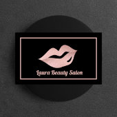 Glam Luxe Roos Goud & Zwart Make-up Artiest Visitekaartje