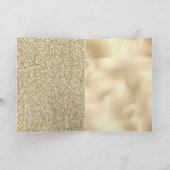Glam Luxe Stripes Gouden Glitter Vrede Kaart (Binnen)