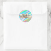 Glam Luxury Faux Holographic Beauty Product Label (Tas)